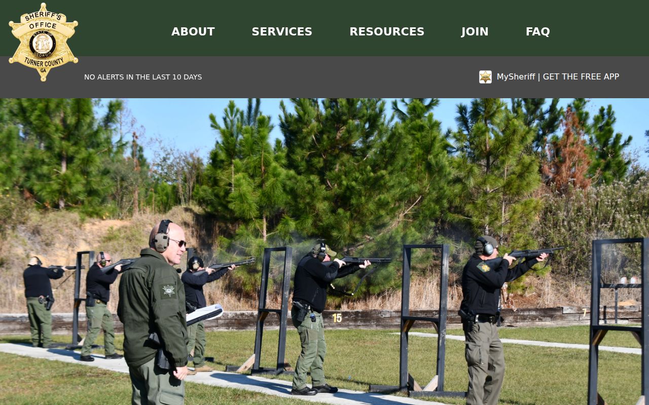 Turner County arrest history sheriff homepage