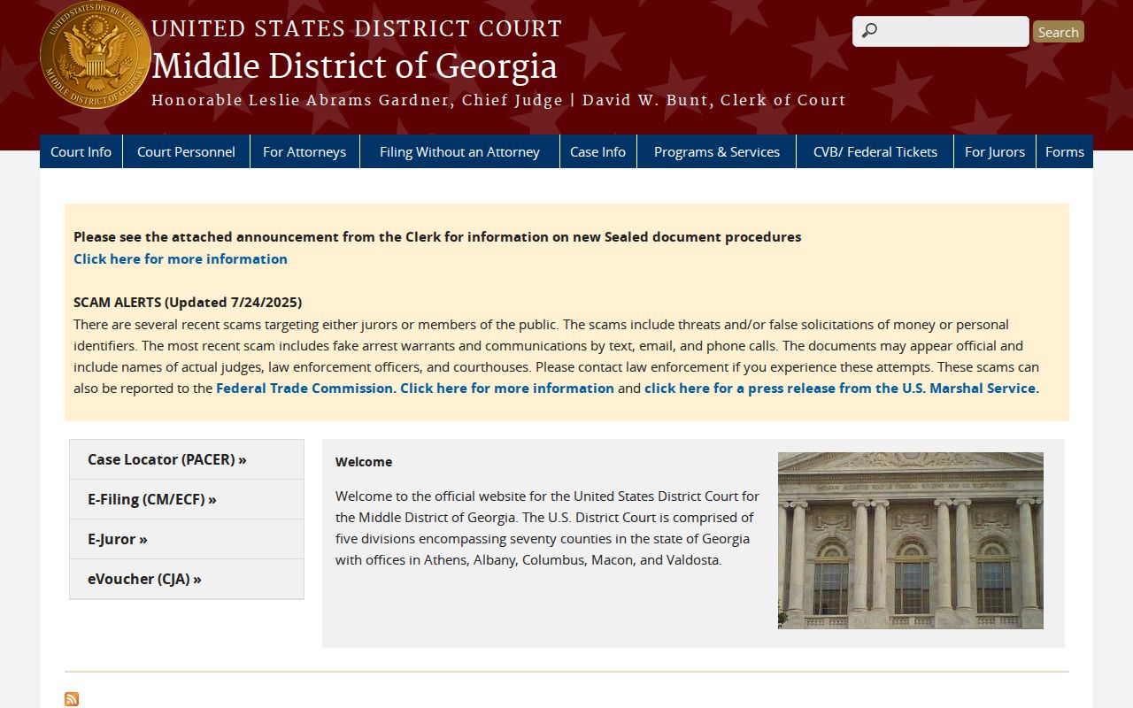 Turner County criminal court cases Middle District federal court site