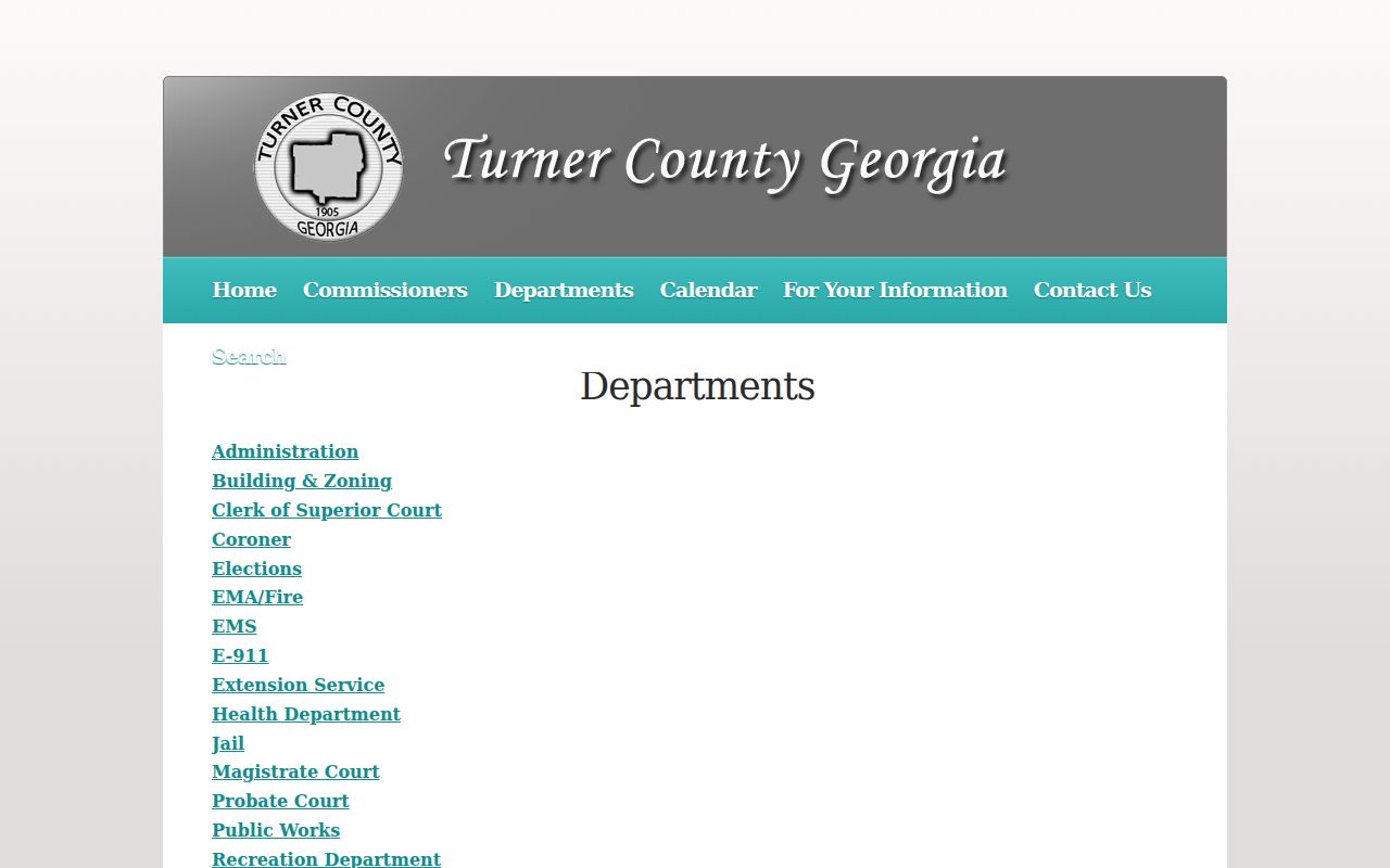 Turner County criminal history county department directory