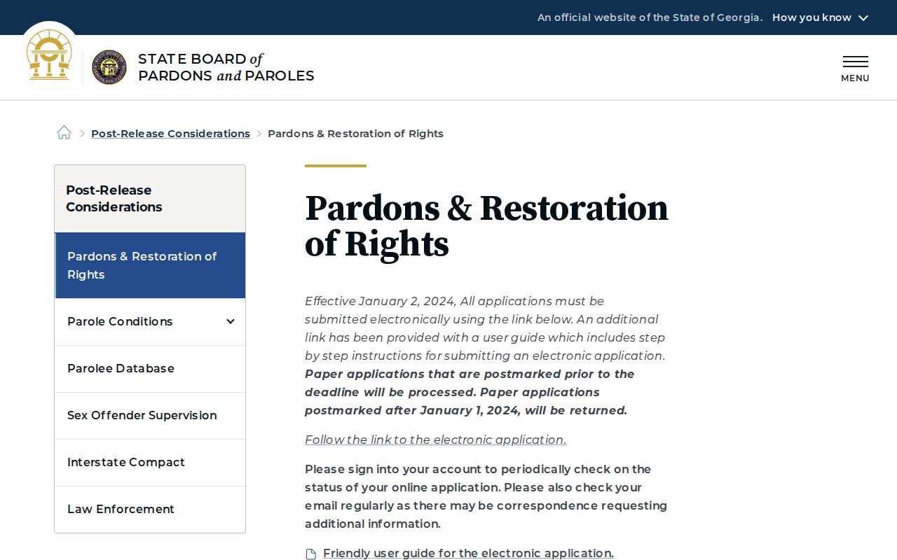Rebecca criminal records pardon and restoration rules