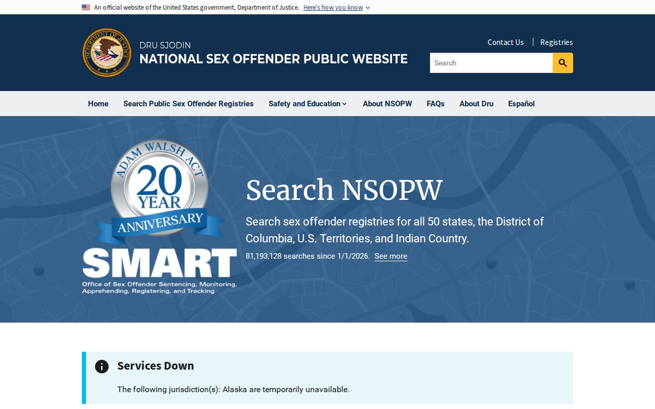 Turner County sex offender check national NSOPW search