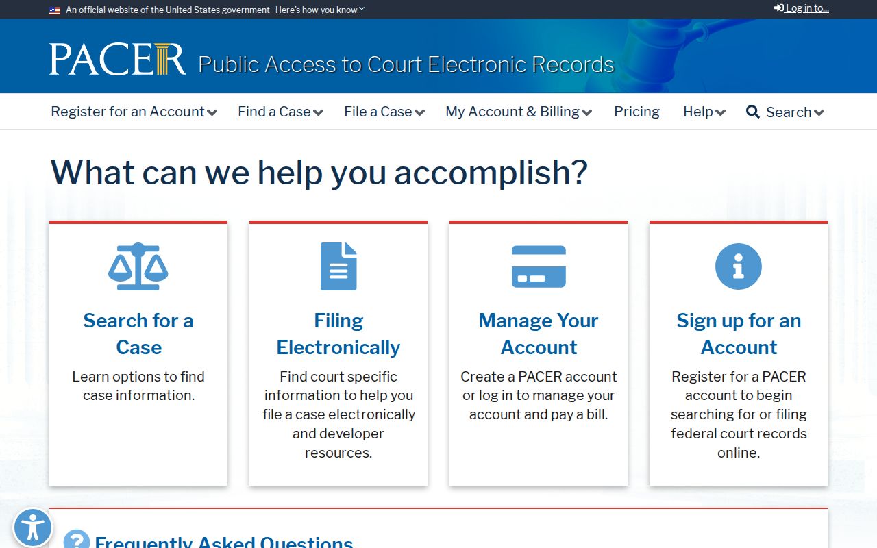 Sycamore criminal records PACER federal case search